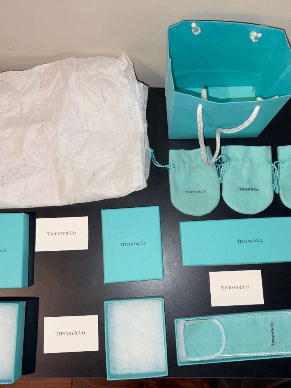 Tiffany & Co. Empty Gift Box & Packaging Bundle | Boxes, Pouches, Bag & Tissue